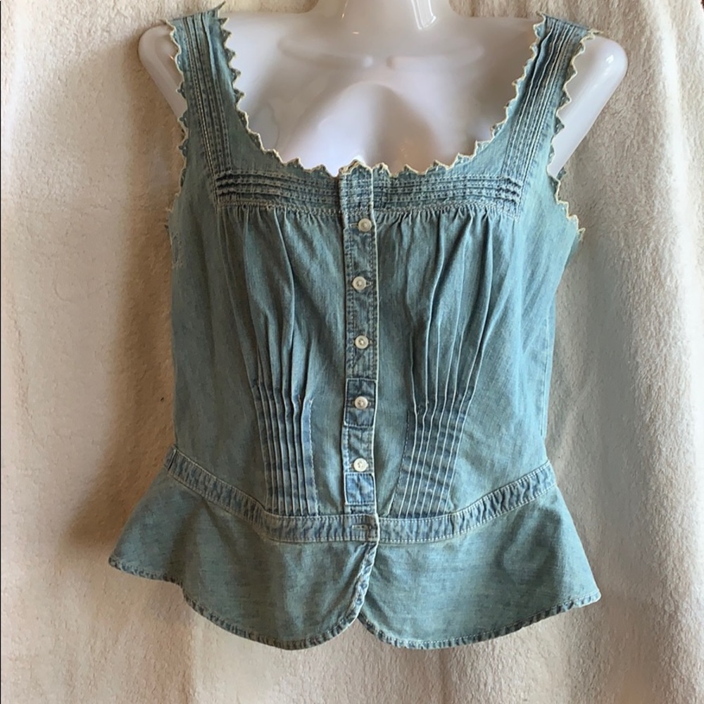 American Living denim top